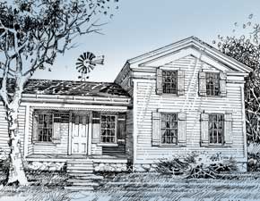 Barton Farmhouse Sketch